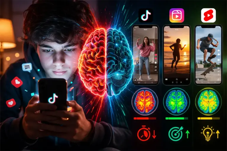 ¿TikTok nos vuelve tontos? Un estudio compara su impacto cerebral frente a los Reels y los Shorts