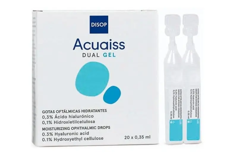 Las mejores lágrimas artificiales con ácido hialurónico de 2026: Comparativa real y guía de compra 3 Acuaiss dual gel