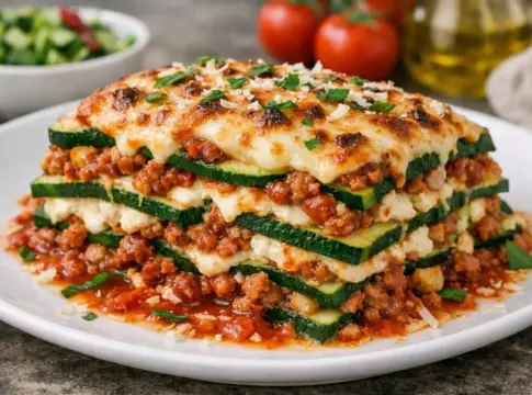 Lasaña de calabacín sin pasta: una versión baja en carbohidratos deliciosa y ligera Lasaña de calabacín sin pasta: una versión baja en carbohidratos deliciosa y ligera