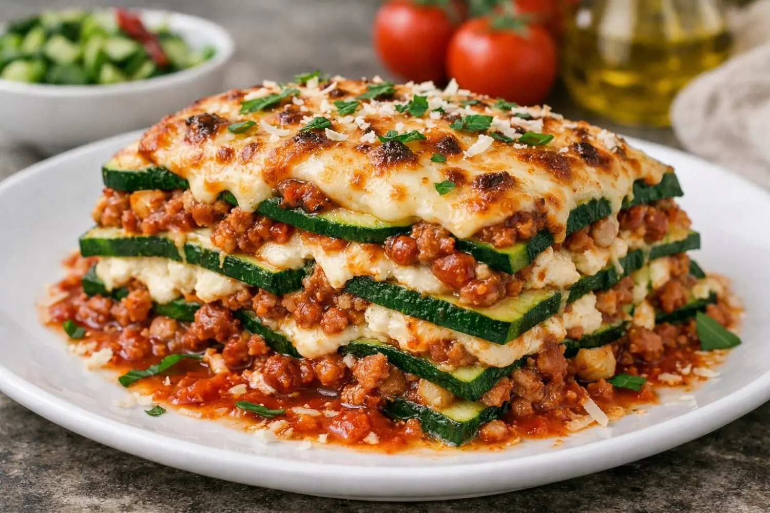 Lasaña de calabacín sin pasta: una versión baja en carbohidratos deliciosa y ligera Lasaña de calabacín sin pasta: una versión baja en carbohidratos deliciosa y ligera