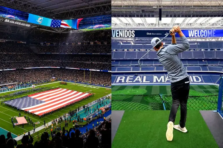 Distintos eventos de americanos en el Santiago Bernabéu, estadio del Real Madrid
