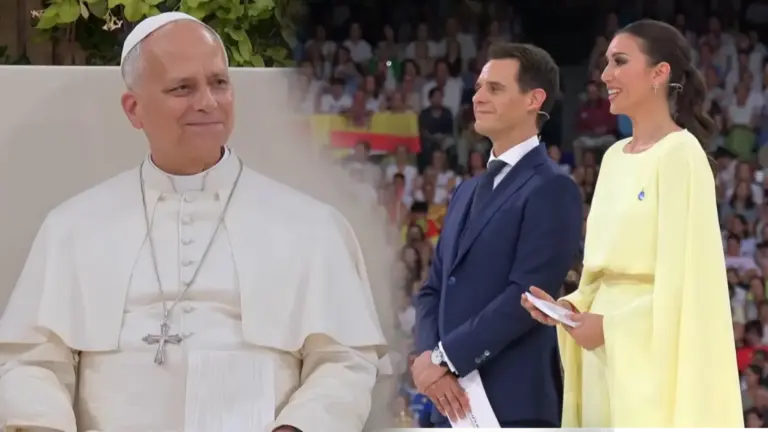 “Cosas que Dios no debería permitir”: El polémico papel de Patricia Pardo y Christian Gálvez frente al papa León XIV en el Bernabéu