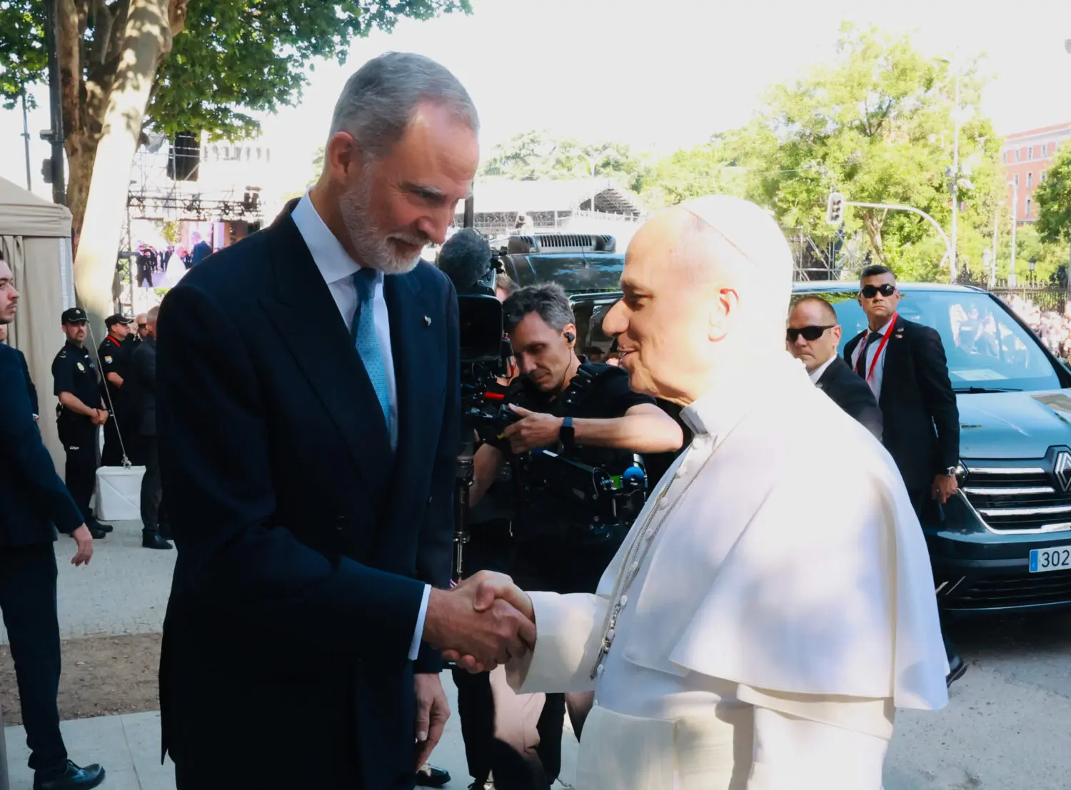 Los momentos más icónicos del Papa León XIV junto a la Familia Real en Madrid | Fuente: Casa de S.M el Rey Los momentos más icónicos del Papa León XIV junto a la Familia Real en Madrid