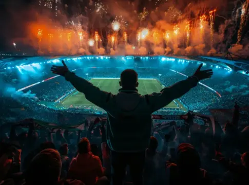 Persona en un estadio de fútbol. Freepik Mundial 2026