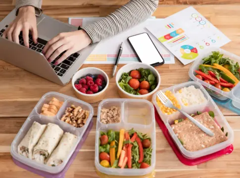 comida para llevar a la oficina