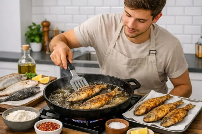 Lo que llevas haciendo mal toda la vida al freír el pescado en casa, según los cocineros vascos