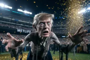 Donald Trump caracterizado como Gollum