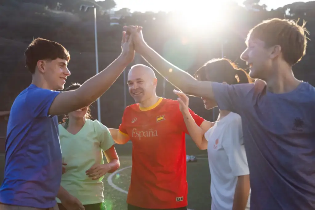 Iniesta en una campaña de Decathlon