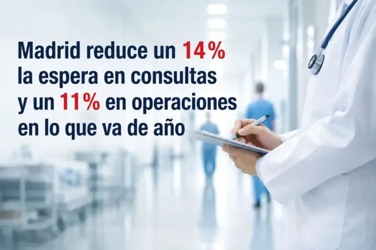 Madrid reduce un 14% la espera en consultas y un 11% en operaciones en lo que va de año