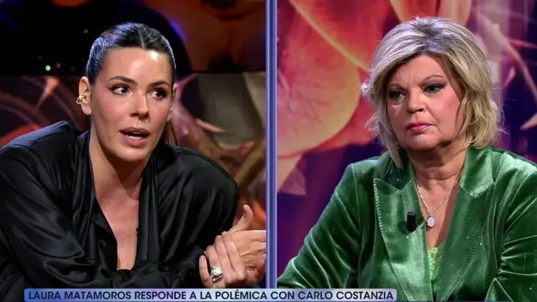 ¿Drama? Terelu Campos se echa a llorar ante Laura Matamoros por el conflicto con Carlo Costanzia: 