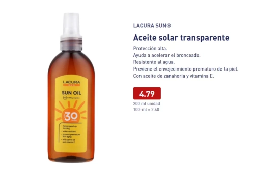 El codiciado cosmético de Aldi de 4,79 euros que garantiza un bronceado perfecto, rápido y seguro este verano 2 Los valiosos ingredientes de la fórmula que previenen el envejecimiento