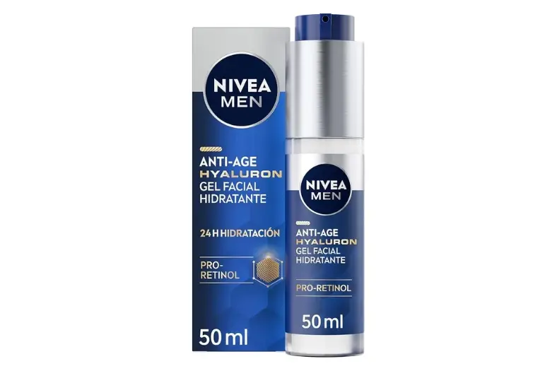Las 10 mejores cremas antiarrugas para hombre según criterios de la OCU 7 NIVEA MEN Hyaluron Gel Facial Hidratante Antiedad