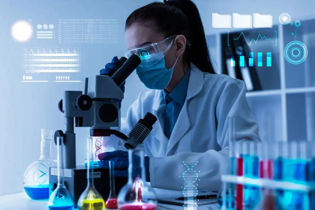 biotechnology specialist laboratory conducting experiments