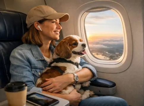 mascotas en avión