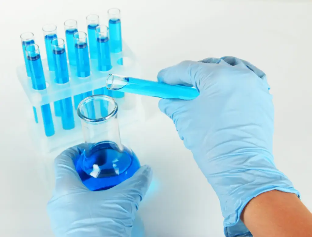 scientist working laboratory isolated white