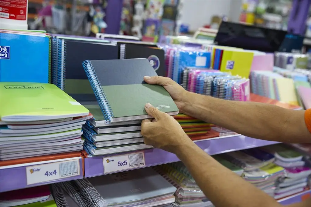 Cuadernos en la papelería Folder Hermosilla, a 27 de agosto de 2025, en Madrid