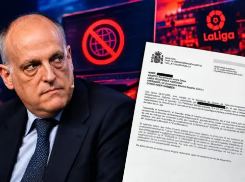 LaLiga bloqueos ministerio jueces LaLiga de Javier Tebas y los bloqueos de internet