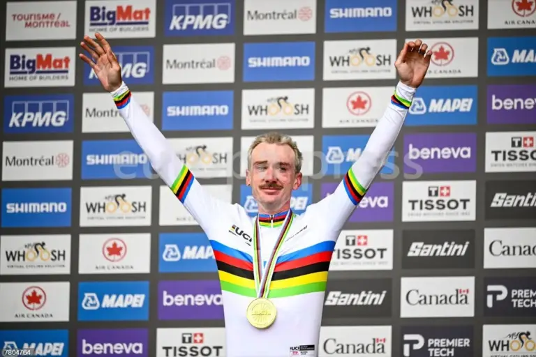 McNulty revienta el Mundial: campeón del mundo de ciclismo en Montreal 33 años después de Armstrong