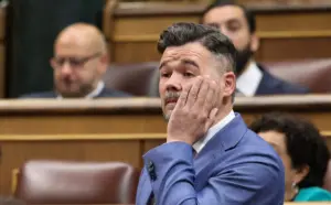 Gabriel Rufián durante una sesión de control al Gobierno, en el Congreso de los Diputados, a 20 de mayo de 2026