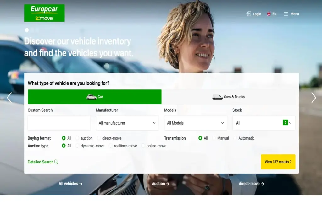 Plataformas top de subastas de coches usados online 4 Europcar