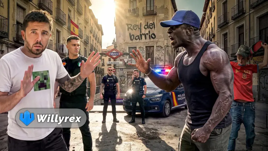 Auge y decadencia del primer gran youtuber de España: el salto de polémica en polémica de Willyrex 2 Miniatura del canal de Zazza el italiano con Willyrex y una imaginación de lo que sería Lavapiés para ellos